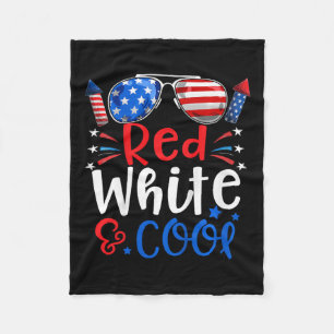 4th Of July Red White And Cool Patriotic Boys Kids Fleece Blanket