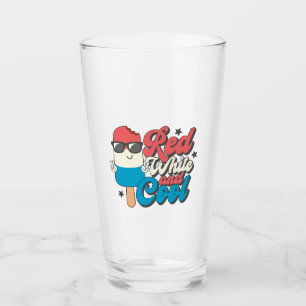 4th Of July Red White And Cool Popsicles  Glass