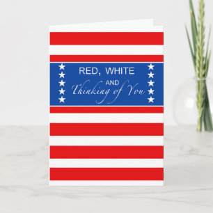 4th of July Red White and Thinking of You Card