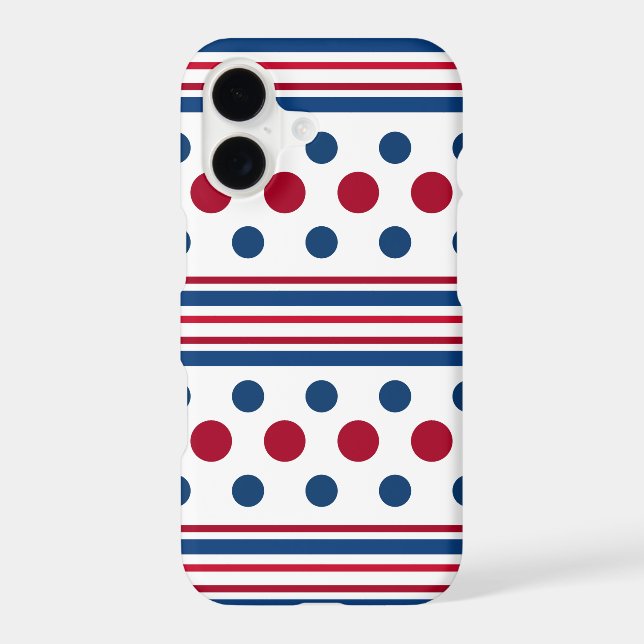 4th Of July Red White & Blue Patriotic iPhone Case (Back)