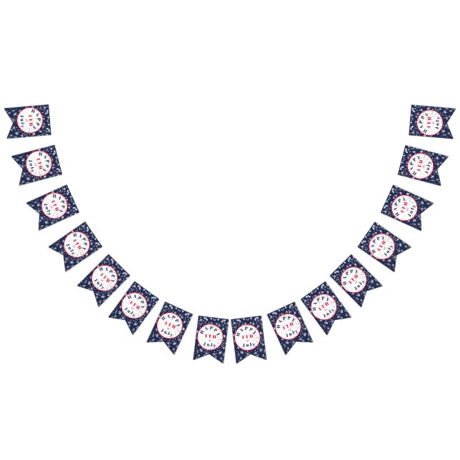 4th of July  Red White Blue Stars Bunting (All)