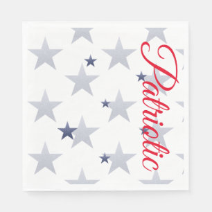 4th of July, red, white, blue stars patriotic Napkin