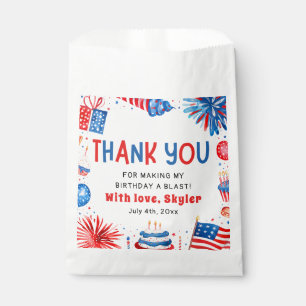 4th of July Red White Blue Summer Birthday Party  Favour Bags
