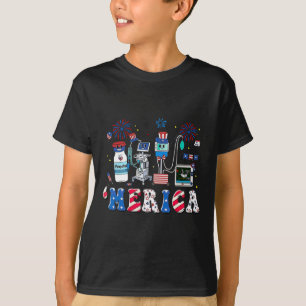 4th Of July Red White Icu Nurse Care Er Ed Rn Micu T-Shirt