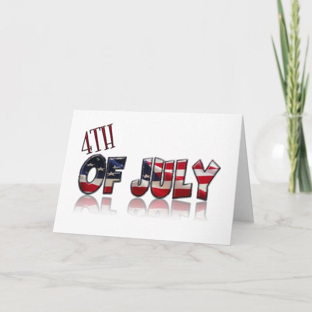 4th Of July Reflection Card (Front)