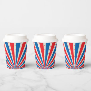 4th of July Retro Stars and Stripes Paper Cups