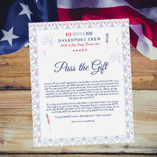 4th of July Reunion   Pass The Gift Game Flyer