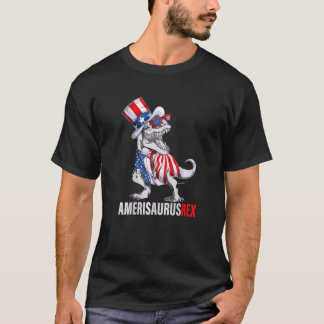 4th Of July Rex Dinosaur Amerisaurus Rex Boys Kids T-Shirt