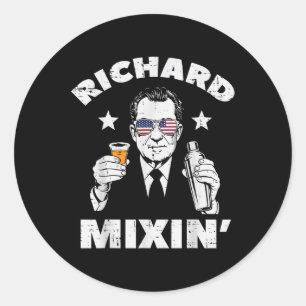 4th Of July Richard Mixin Nixon President Patriot  Classic Round Sticker