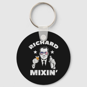 4th Of July Richard Mixin Nixon President Patriot  Key Ring
