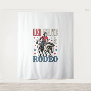 4th of July Rodeo Cowboy Tapestry