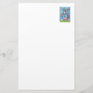 4TH OF JULY ROOSTER, PATRIOTIC CHICKEN STATIONERY
