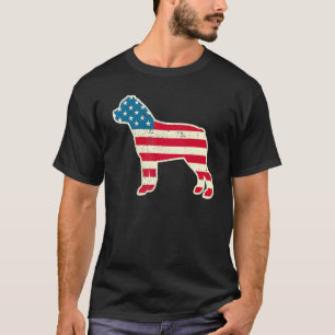 4th Of July Rottweiler American Flag Dog Usa T-Shirt
