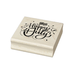 4th of July Rubber Stamp