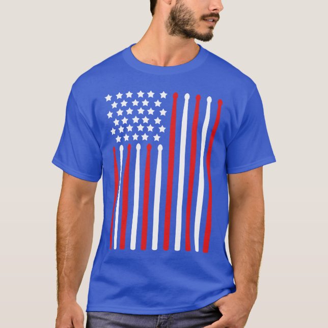 4th OF July S Flag Percussion Instrument Dummer fr T-Shirt (Front)