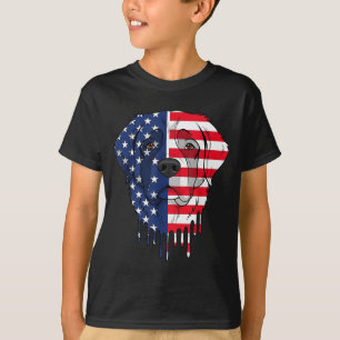 4th Of July Saint Bernard Dog Aaamerican Flag T-Shirt
