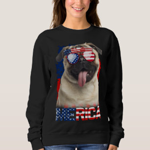 4Th Of July Shirt American Flag Pugs Dog Lover Cla