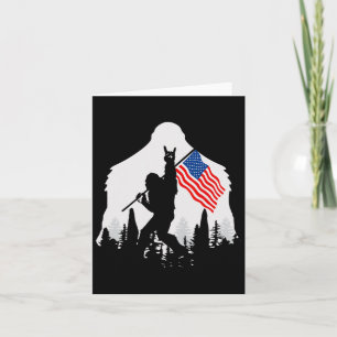 4th Of July Shirt Bigfoot Sasquatch Usa American F Card
