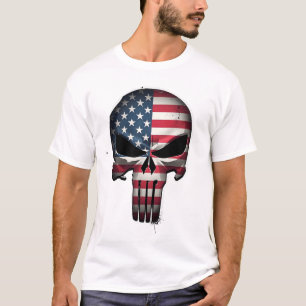 4th Of July Shirt For Women Men American Flag Skul