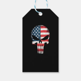 4th Of July Shirt For Women Men American Flag Skul Gift Tags