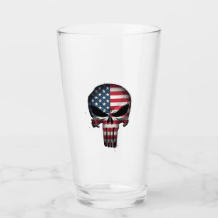 4th Of July Shirt For Women Men American Flag Skul Glass