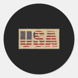 4th Of July Shirt Usa Flag United States Independe Classic Round Sticker