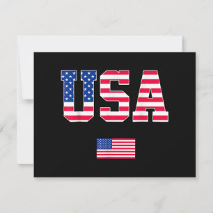 4th of July Shirt USA Patriotic US American Flag W Invitation