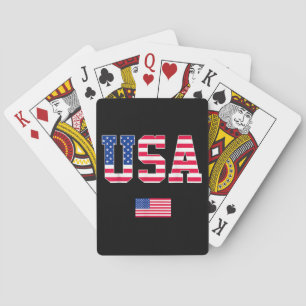 4th of July Shirt USA Patriotic US American Flag W Playing Cards