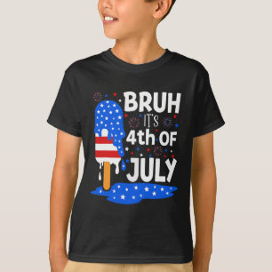 4th Of July Shirts For Kids Bruh Ice Pops Boys Gir