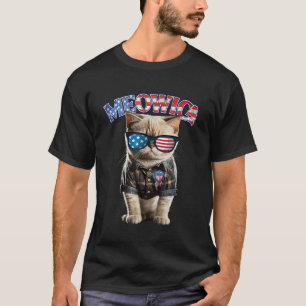4th of July Shirts Meowica USA Funny Patriotic Cat
