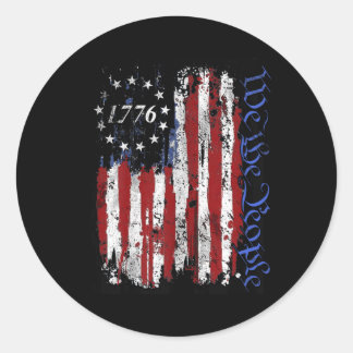 4th Of July Shirts We The People 1776 Usa Flag Jet Classic Round Sticker