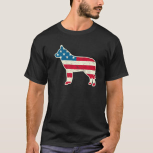 4th of July Siberian Husky American Flag Dog USA T-Shirt