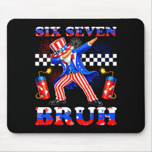 4th of july six seven bruh uncle sam dabbing 67 mouse pad
