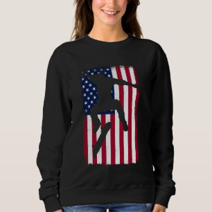 4th Of July Skateboard Patriotic American Flag Ska Sweatshirt