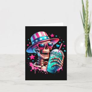 4th Of July Skeleton Retro Trendy Mum Skull Mama L Card
