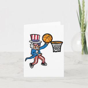 4th Of July Sketll Uncle Sam America Men Boys Kids Card
