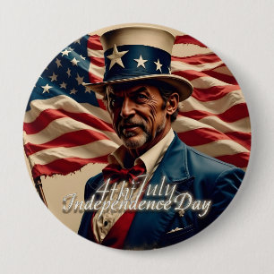 4th of July – Spirit of Independence 10 Cm Round Badge