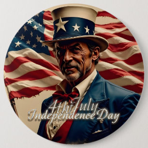 4th of July – Spirit of Independence 6 Cm Round Badge
