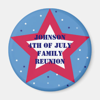 4th of July star stripe red white blue magnet