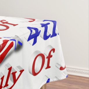 4th of July Star Stripes Tablecloth