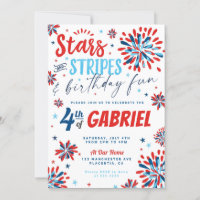 4th of July Stars and Stripes Forth birthday