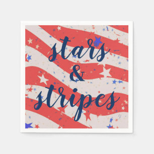 4th of July Stars and Stripes Patriotic Flag Napkin