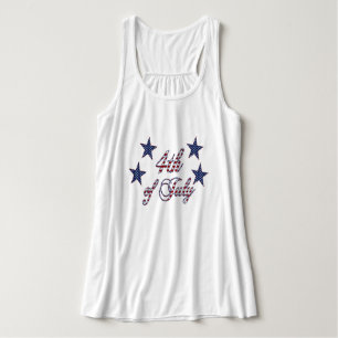 4th of July Stars and Stripes Typography Singlet