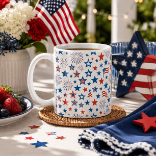 4th of July Stars & Fireworks Mug