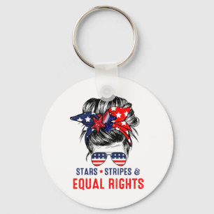 4th Of July Stars Stripes And Equal Rights Women's Key Ring