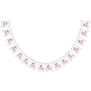 4th of July Stars Stripes Foil Balloons Bunting