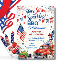 4th Of July Stars Stripes Sparkles BBQ Celebration