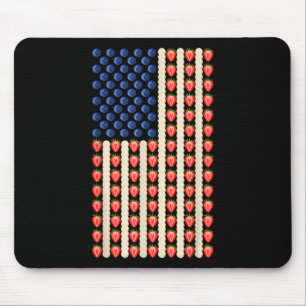 4th Of July Strawberry Jello Usa Flag Cake Men Wom Mouse Pad