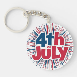 4th of July Sublimation-98146 Key Ring