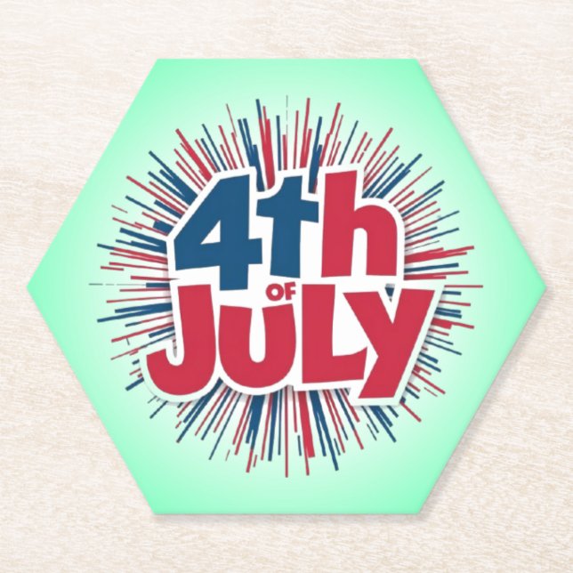 4th of July Sublimation-98146 Paper Coaster (Front)